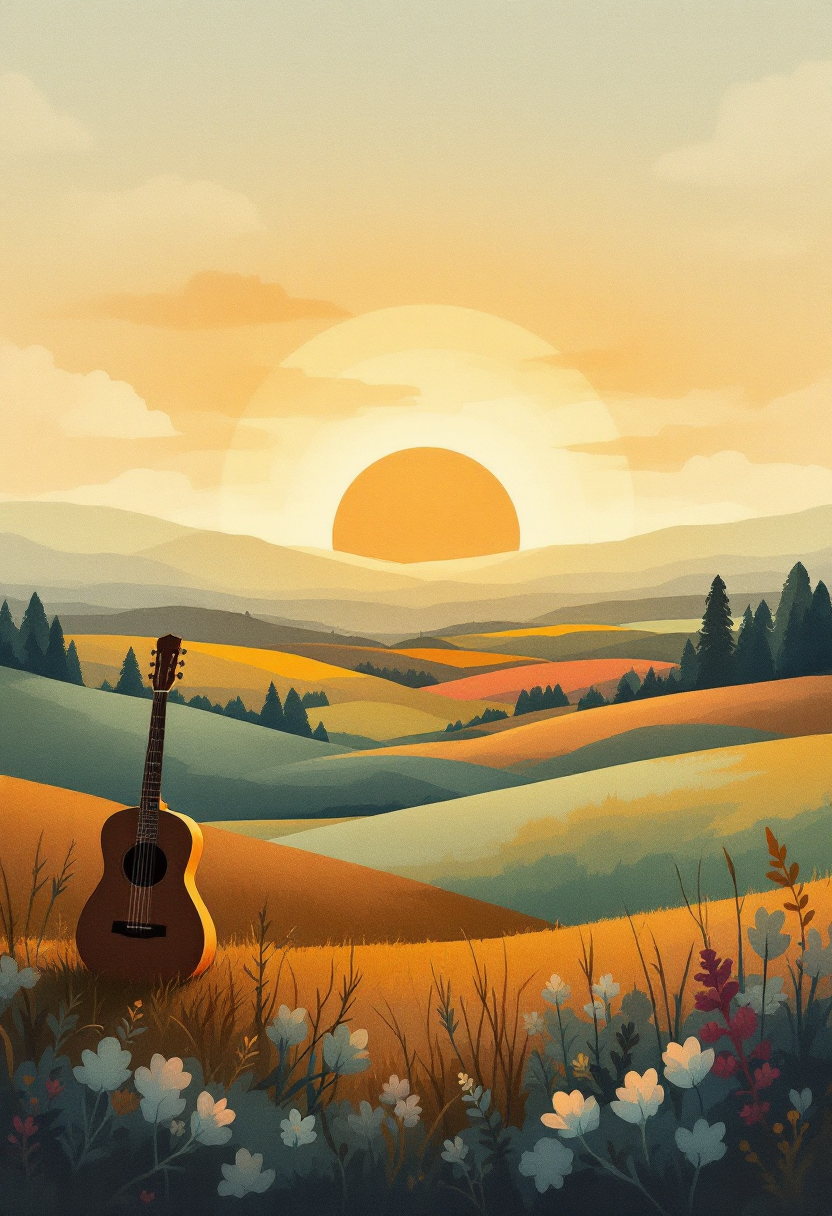 Folk acoustic style poster